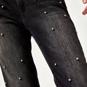 Mavi Ava Smoke Pearl Denim Black Straight Leg Jeans NWOT